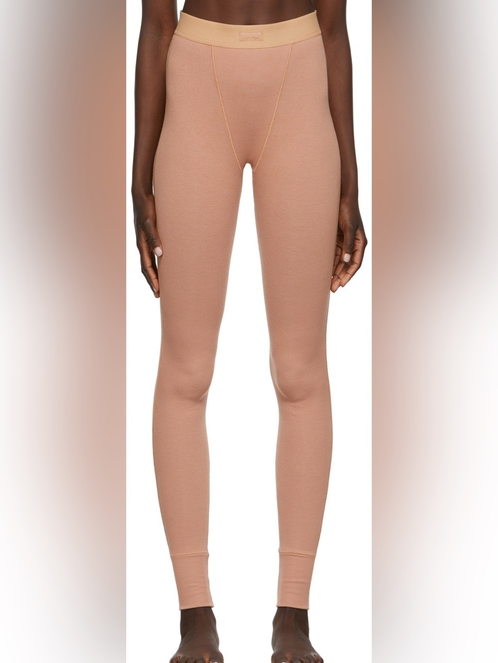 Skims Cotton Ribbed Leggings Sedona - XXS